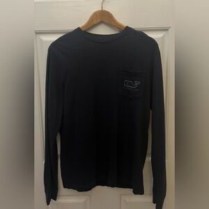 PRE-OWNED VINEYARD VINES MEN'S LONG SLEEVE T-SHIRT- NAVY BLUE- SMALL